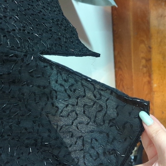 Euc Vintage Silk 80s 90s Sequin Dress sz4 SHOWSTOPPING - Picture 9 of 12